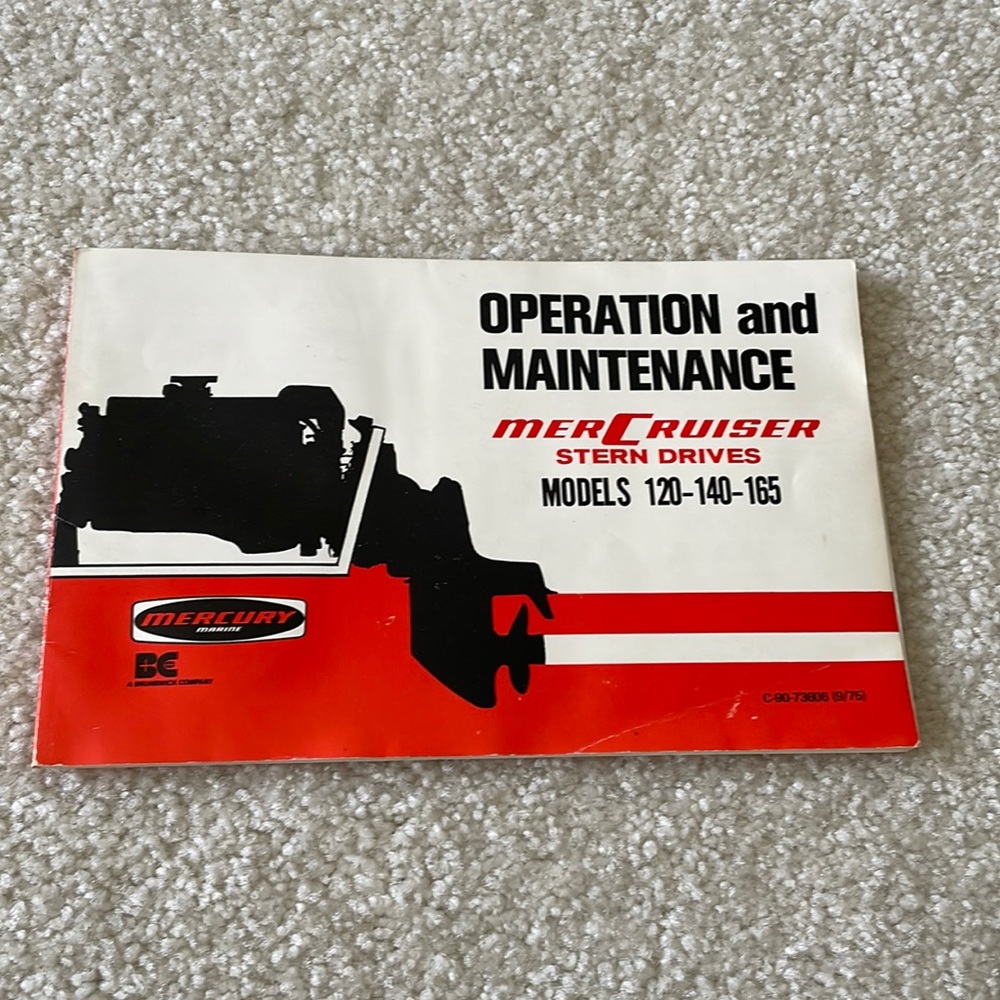 Mercruiser Operation and Maintenance Manual Stern Drives Models 120- 140- 165